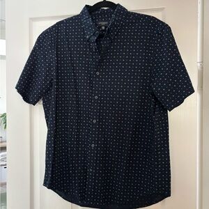 Club Monaco Dark Blue Patterned Button Down Shirt